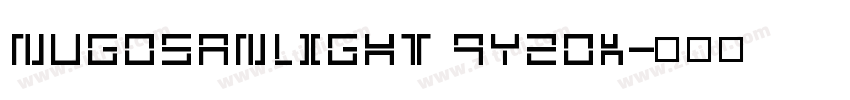 NugoSanLight 9YzoK字体转换